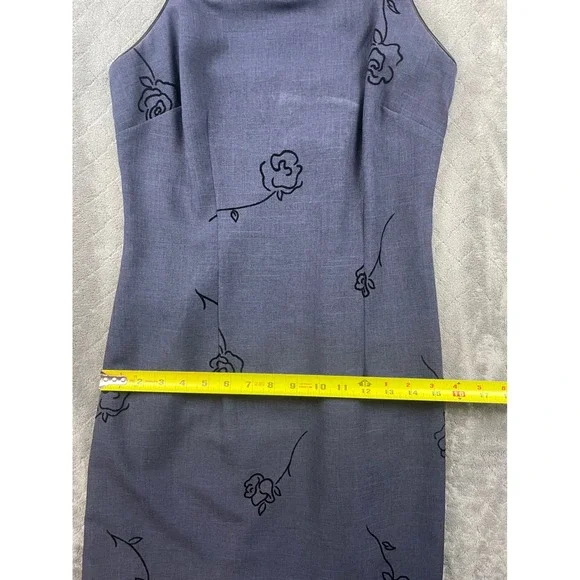 City Triangles Navy Blue Floral Print Square‎ Neck Mini Dress Size S - Picture 7 of 14